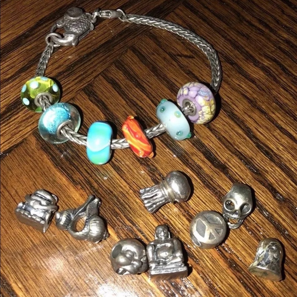 Pandora & Trollbead charms and bracelet